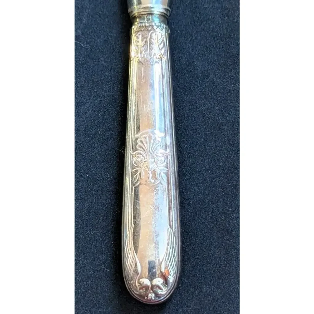 Antique Ercuis France Empire .800 Silver Dinner Knife Pair Knives 10